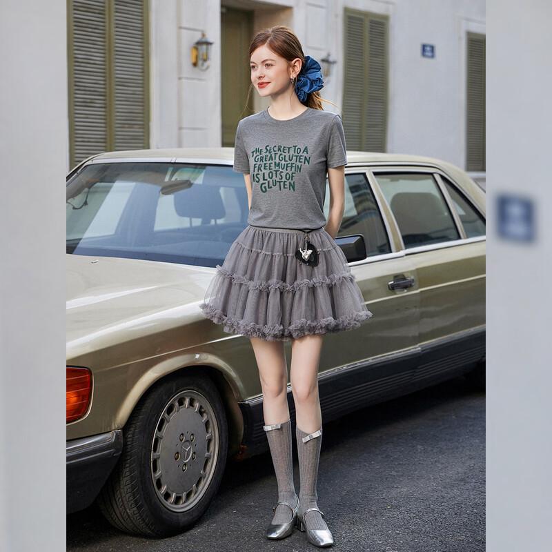 Women's Letter Print Short Sleeve T-Shirt