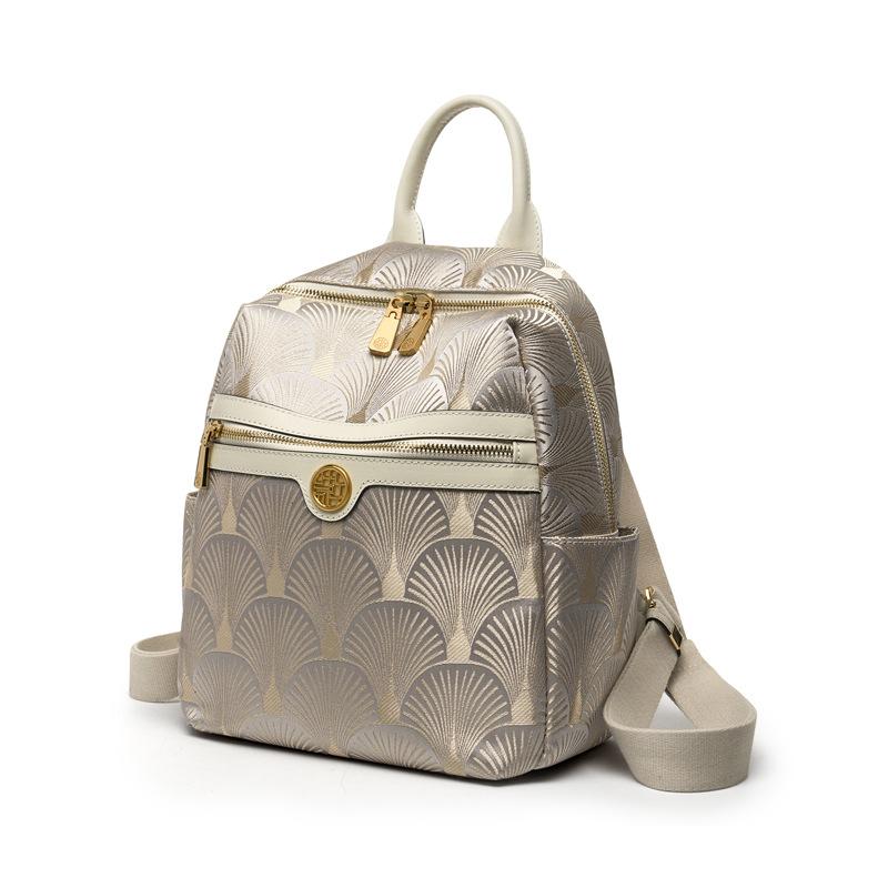 

Высококачественный кожаный рюкзак в китайском стиле для женщин, модный вместительный рюкзак для поездок на работу и путешествий с вышивкой 24*11*30CM