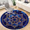 1pc Mandala Design Office Round Area Rug, Under Office Chairs Bedroom Living Room Home Decor, Room Deco