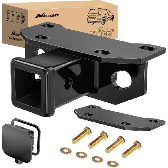 2 Inch Rear Trailer Hitch Receiver Kit for 2010-2024 Lexus GX460, Black Tow Hook with Hitch Cover & Adjustment Plate