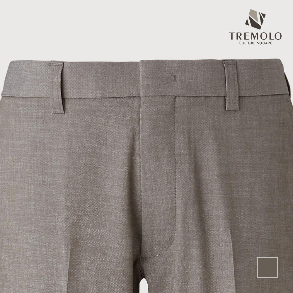 TREMOLO Beige Simple Poly Rayon Washed Pants_Trndaxs1256