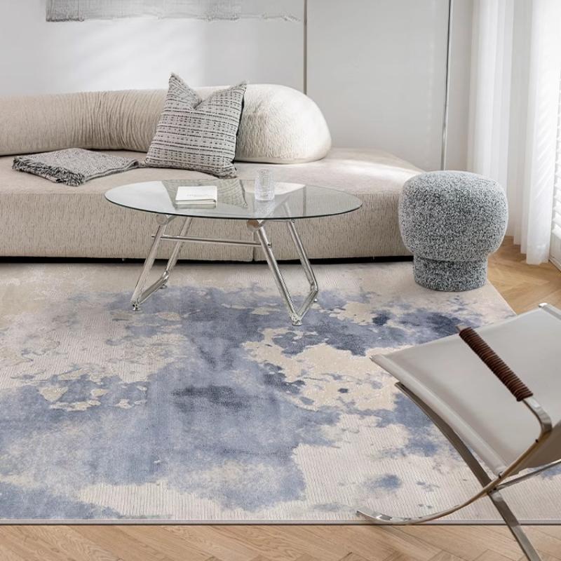 Modern Style Carpets for Living Room Minimalist Bedroom Decor Blue Carpet Thick Plush Study Floor Mat Fluffy Soft Cloakroom Rug
