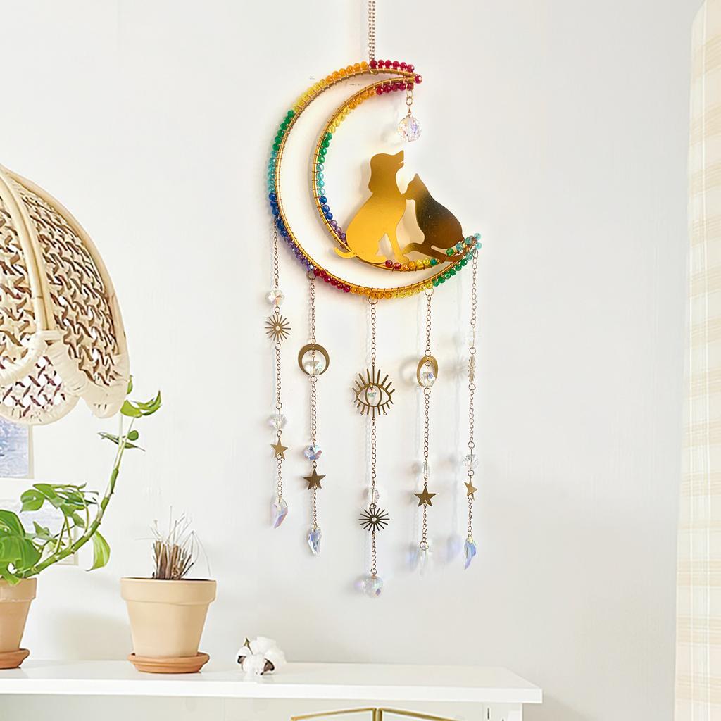 Crystal Crafts Suncatchers Home Garden Decorative Wall Hanging Sun, Moon and Stars Suncatchers Hanging Decorations