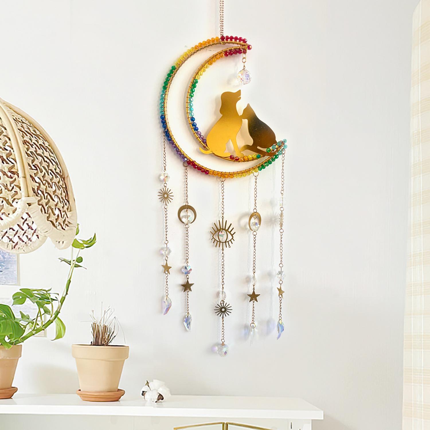 

хрустальные поделки ловцы солнца для дома сада декоративные настенные подвески солнце, луна и звезды ловцы солнца подвесные украшения