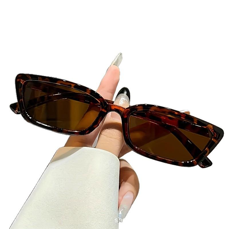 Óculos de Sol Quadrados de Alta Qualidade para Mulheres com Proteção UV - Lentes Marrons, Estilo Y2K Influencer