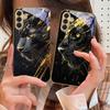 Der ruhige schwarze Panther Für Samsung Galaxy S20 FE S21 S22 S23 Plus S24 Ultra 25Ultra S21+ S9+ S22Plus Goldene Glas-Handyhülle