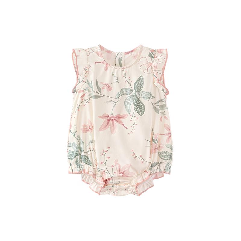 Babylove Girls  Sweet Chinese Style Cotton Romper 80