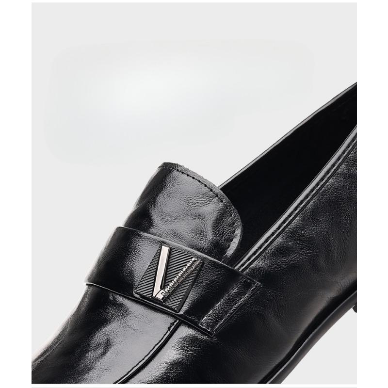 Men's Head Layer Cowhide Shoes, Shoes, Soft Bottom, Soft Surface Leather Stirrups Casual Men's Shoes, Breathable Thin Models of Single Shoes