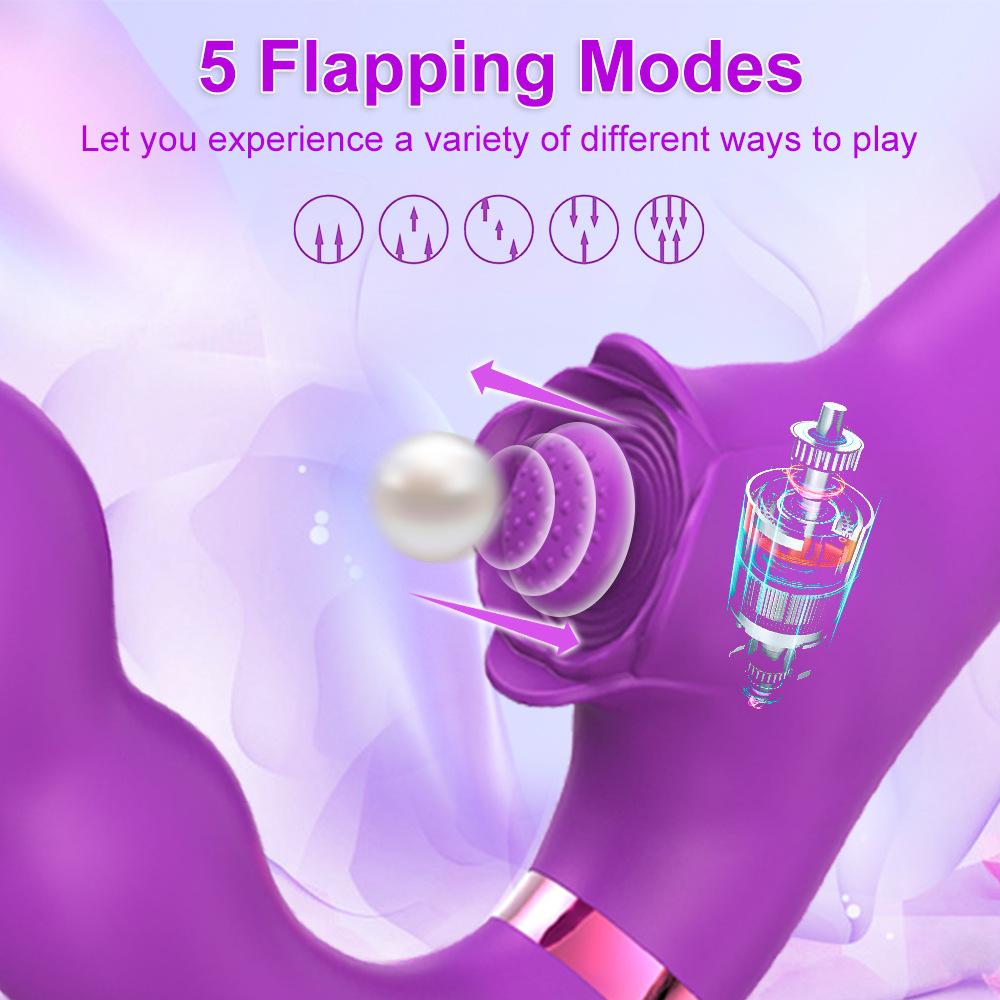 Dual Motor Silicone Massager - 2-in-1 Clitoral & G-Spot Vibrator with Pulsating & Tapping Modes, Rechargeable Adult Toy for Women