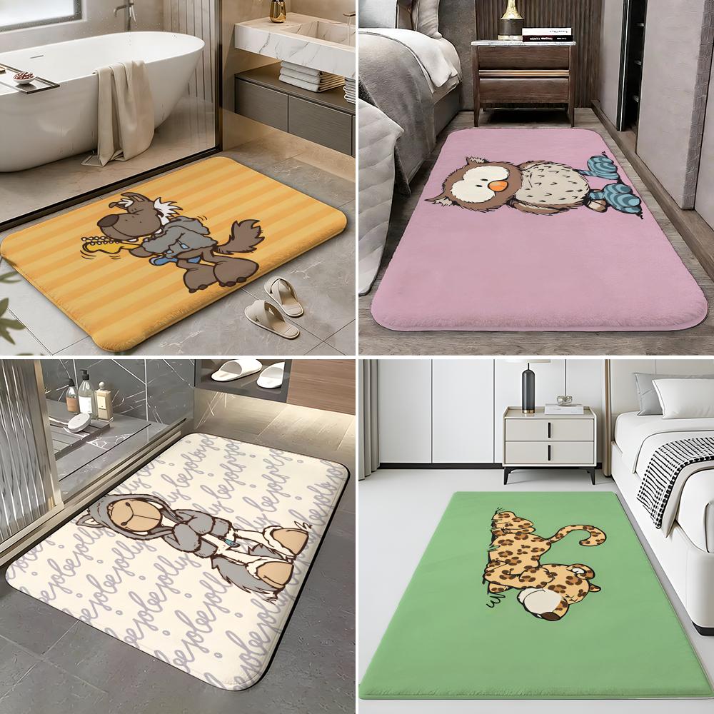 Toy N-Nici Floor Mat Soft Flannel Entrance Door Mat Non Slip Absorbent Bathroom Bedroom Floor Rug