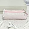 Estuche de Lápices Impermeable para Estudiantes de Gran Capacidad con Adorno de Encaje Rosa