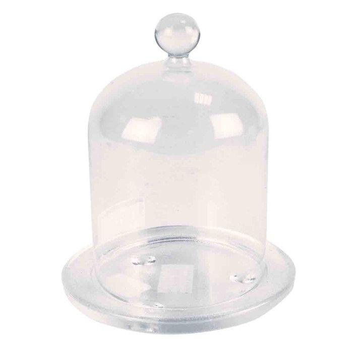 Cloche en verre - MegaCrea - Transparent - 13,5 x 10 cm - 1 pièce