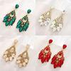 Alloy Geometric Statement Earrings For Women With Bold Design Fashion Jewelry