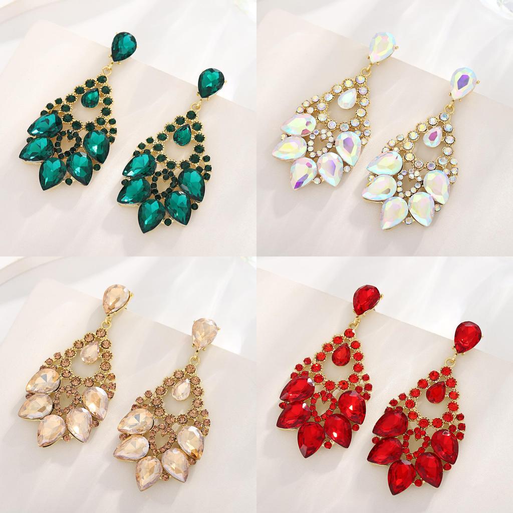 Alloy Geometric Statement Earrings For Women With Bold Design Fashion Jewelry