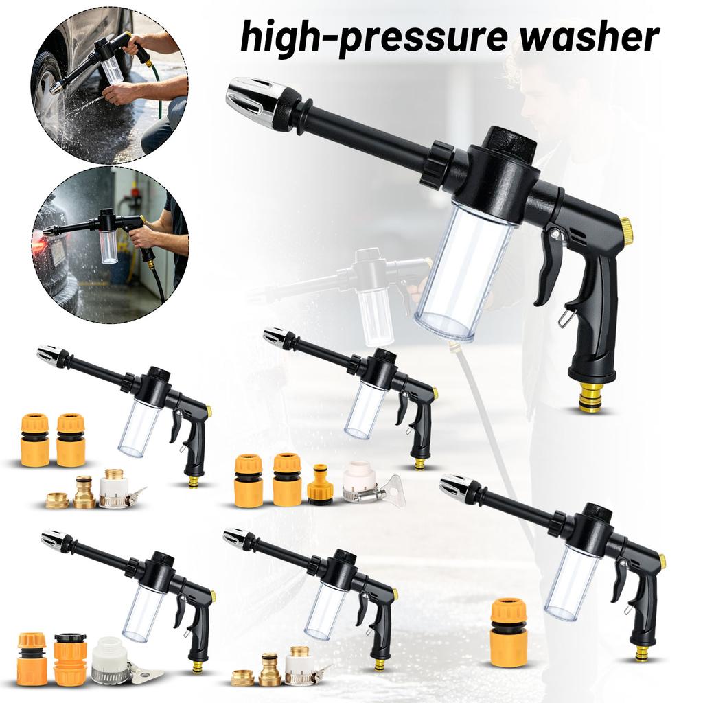 High Pressure Foam Sprayer Gun with Adjustable Nozzle and Soap Dispenser for Garden Watering Car Washing Cleaning