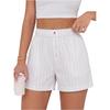 Women's Casual Comfort High-Waisted Loose Striped Shorts