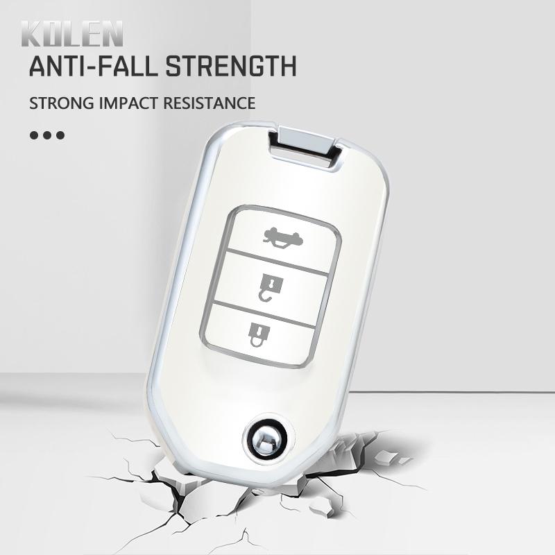 TPU Car Flip Key Case Cover Shell Fob For Honda Civic HRV CRV XRV CR-V Crider Odyssey Pilot Fit Accord Protector Accessories Bag