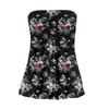 Damskie Topy Eleganckie Casualowe Bluzki Bez Rękawów Top Tube Dla Kobiet, Uroczy Seksowny T-shirt Bez Rękawów z Nadrukiem Odkrywający Ramiona