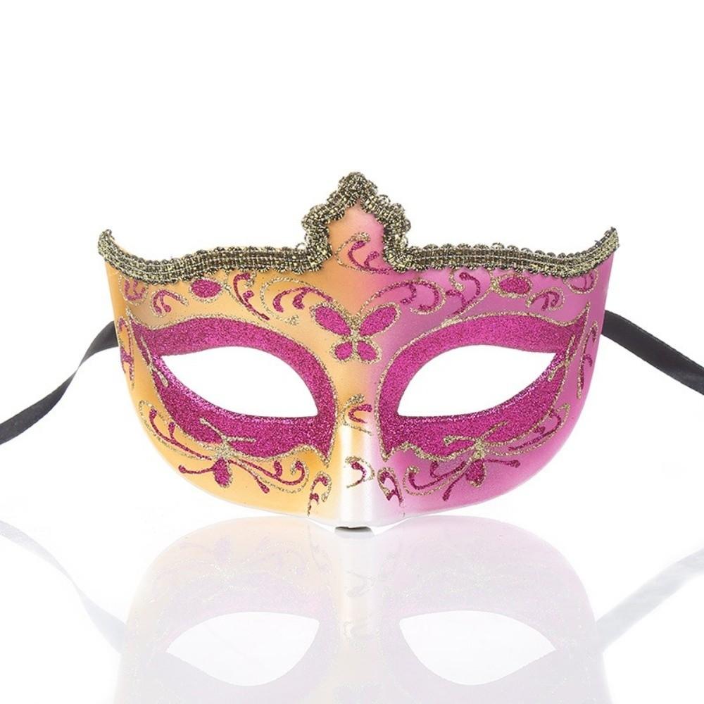 

Lace Edge Half Face Mask Vintage Princess Mask Vintage Masquerade Party Mask Masquerade Party рожевий червоний колір