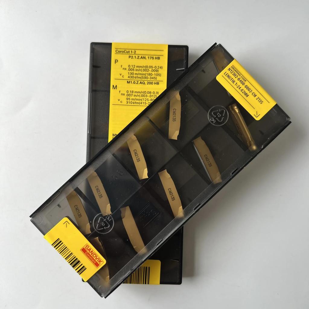 Original Sandvik / N123H2-0400-0002-CM 2135 /CNC Lathe Carbide Blade Tool 10 Pcs