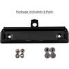 6 Pack Black Metal Clipboard Clips, 4.72" (12cm) Mountable Stainless Steel Clipboard Hardware with Rubber Grip and Hanging Hole for Document File