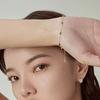 New 925 Sterling Silver Green Zircon Bracelet Personality Charm Geometric Shape Woman Bracelet Birthday Gift Exquisite Jewelry