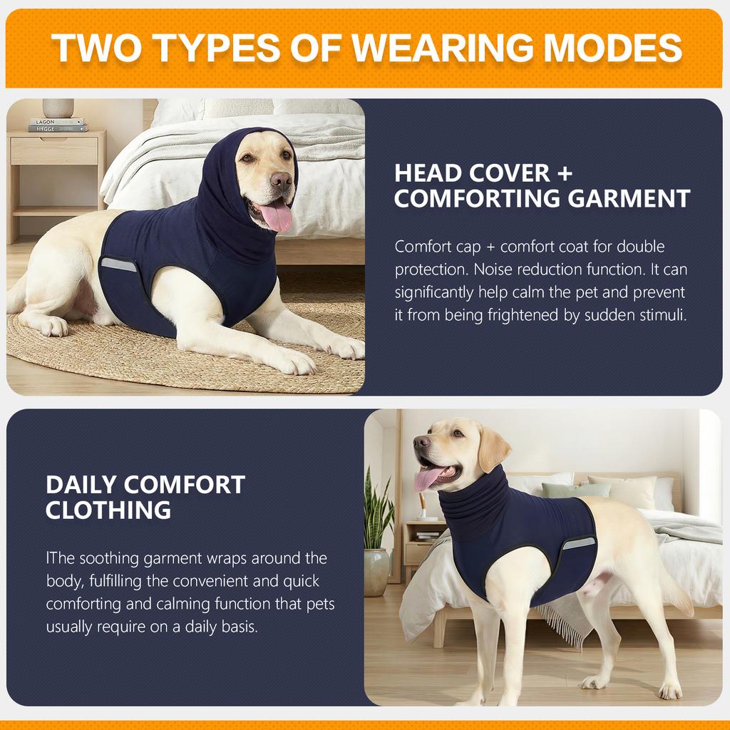 Dog Anxiety Vest,Skin-Friendly Thunder Jacket for Dogs,Dog Calming Shirt for Thunder,Vet Visits and Separation