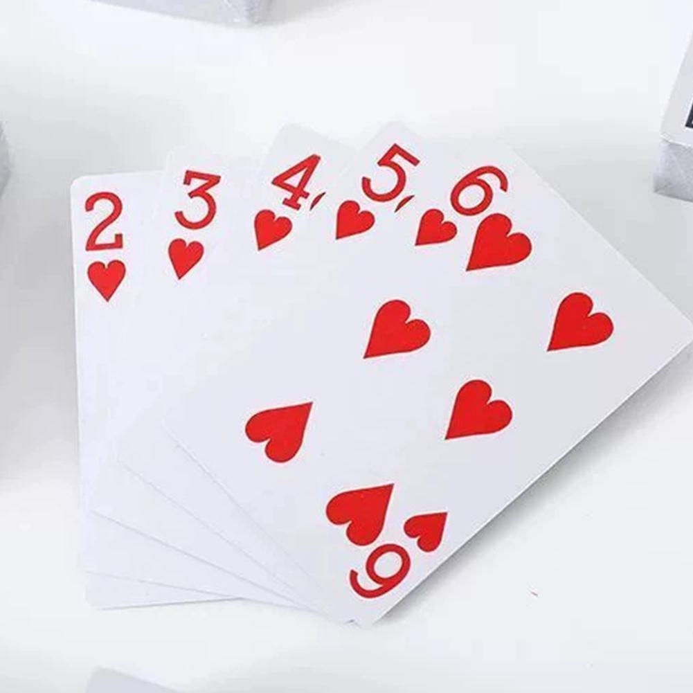 20/1pcs Playing Cards Plastic Coated Paper Deck Poker Cards Funny Family Board Game 54 Cards Waterproof Folding for Adults