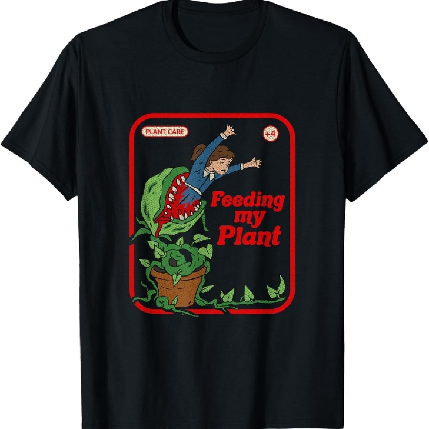 

Feeding My Plant Occult Horror Goth VIntage Childgame T-Shirt XXXXXL чорний