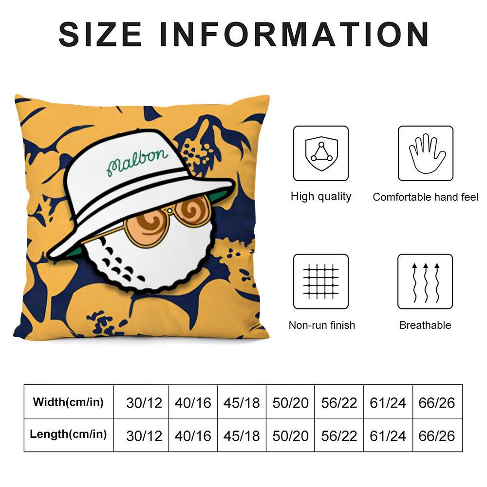 Luxury Fashion M-Malbon Golf Cushion Cover Pillowcase Ultra Soft Skin Friendly Fabric Cloud Like Comfort & Concealed Zipper