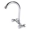 Wall Mount Kitchen Stainless Steel Smooth Surface 2 Handles Faucet Kitchen Faucet for Home