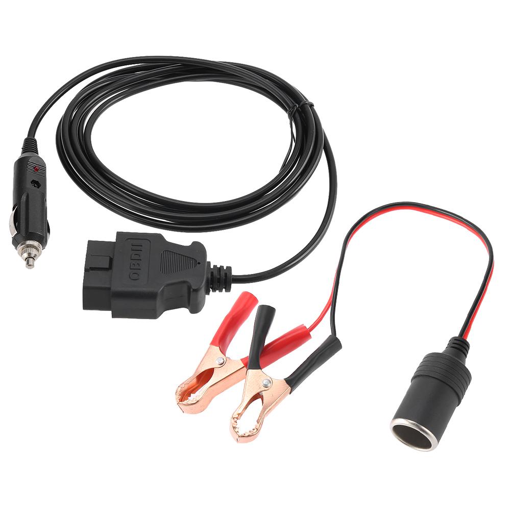

Emergency Power Cable Emergency Power Supply Cable OBD II Vehicle ECU Emergency 12V Power Supply Cable Memory Saver with Clip