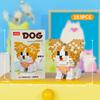 Cute Pastoral Teddy Dog Pet Building Blocks Micro-Granular Ornament Children's Toy Gifts New Product Cat And Dog Themed
