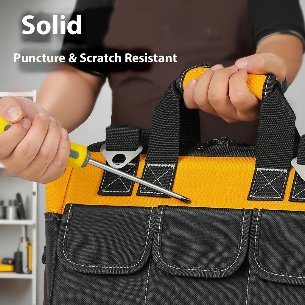 14/16/18/20inch Tool Bag Heavy Duty Tool Storage Bag Large Capacity Tool Storage Bag for Electricians Power Tool Organizer