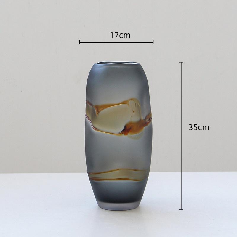 Неровная матовая ручная работа стеклянная ваза абстрактная цветовая поверхность гидропоника террариум домашний декор аксессуары