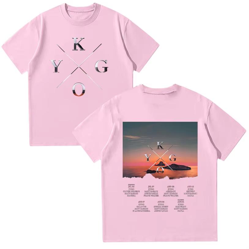 

2026 Kygo World Tour Tshirt Cotton Oneck Summer Casual T Shirts Oversized Women Men Short Sleeve Clothing Trendy Aesthetic 3XL