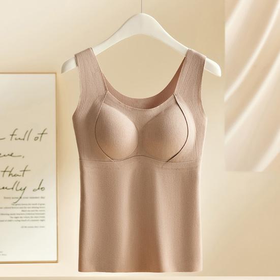 Thermal Tank Top for Women Sleeveless Underwear Top Padded Camisole Undershirt Winter Warm Base Layer for Cold Weather