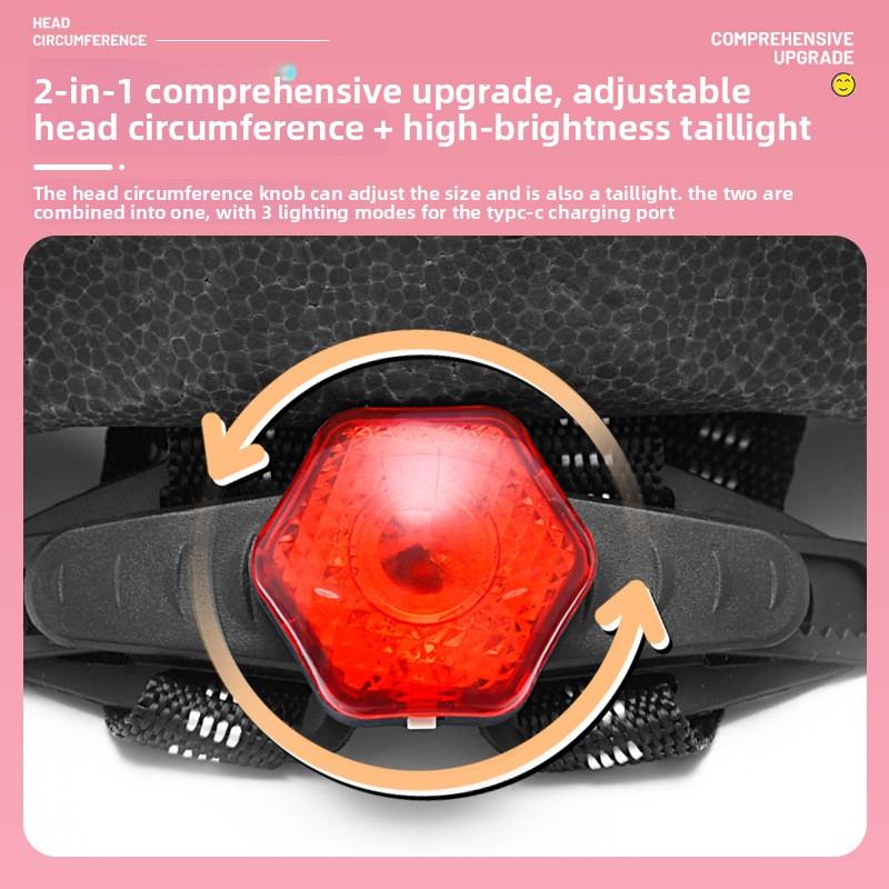 Bicycle Riding Magnetic Suction Goggles Breathable Anti-glare Helmet Tail Light Mountain Bike Road Bike Folding Bicycle Equipment