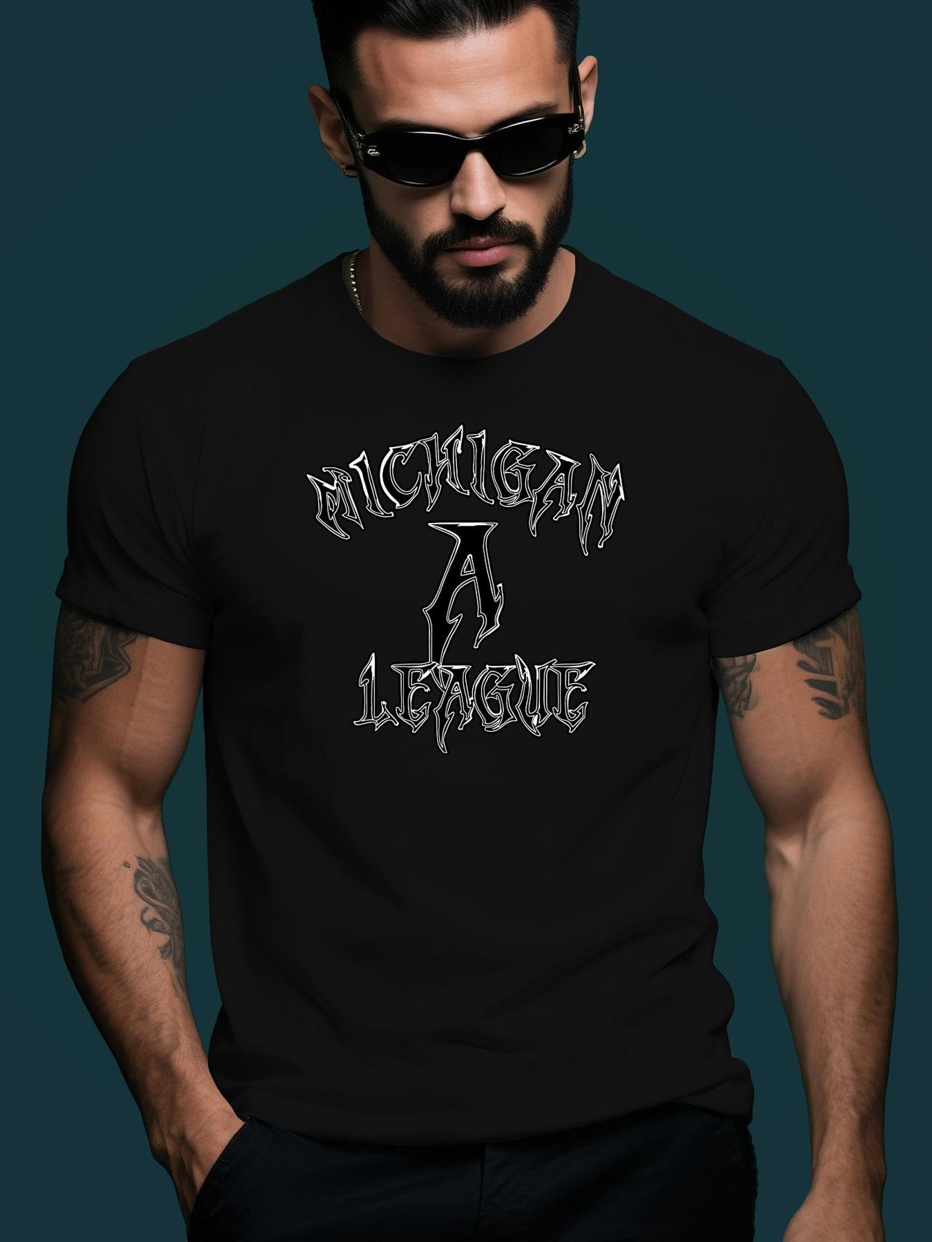 Letter A Trendy Streetwear Summer Casual Round Neck Short... XXL