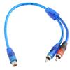 RCAs Y Adapters Splitter Cable 1 Male to 2 Female, Car Sound Converters for Car Sound TV Home Theater Subwoofer