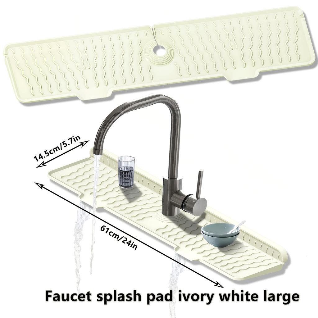 Kitchen Faucet Silicone Splash Mat Sink Drainage Mat Sink Collection Mat Drainage Drying Mat Bathroom Countertop Protector Home