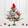 Mini Christmas Tree Set: 45/60cm Dense Desktop Ornament for Festive Window Decoration