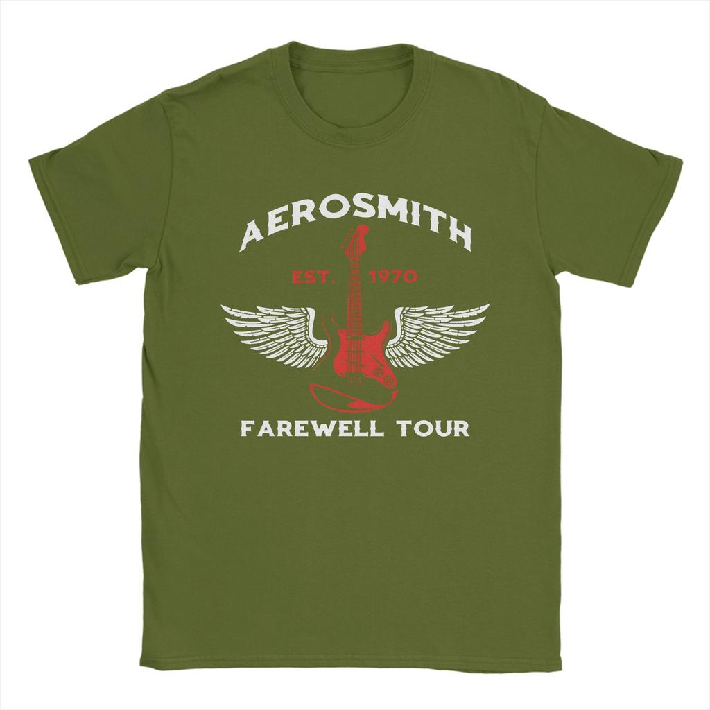 Aerosmith Tour T-Shirt Herren Lustiges 100% Baumwolle T-Shirt Rundhals Kurzarm T-Shirt Geburtstagsgeschenk Kleidung