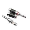 4mm Copper-Plated Carbon Fiber Solderless Audio Speaker Banana Plug Connector