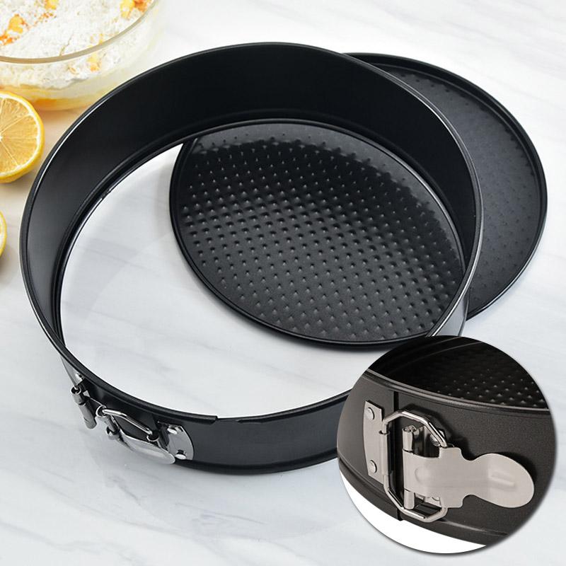 Round Cake Mold Lock Live Bottom Round Latched Bottom Non-stick Locking Cake Pan Use Carbon Steel Mold Baking Kitchen Utensils