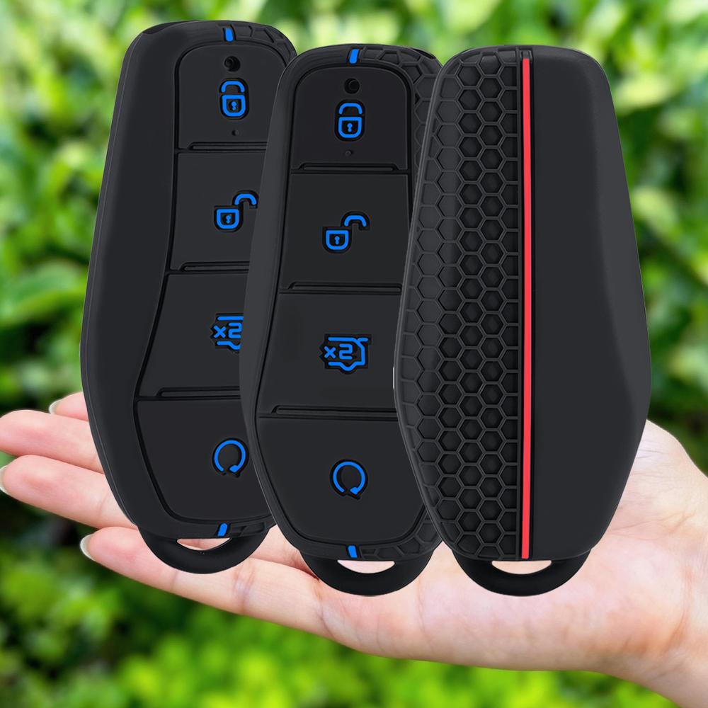 Silicone Car Remote Key Cover Holder Chain Key Case For Byd Atto 3 Han Ev Dolphin Song Pro Max Tang Dm Yuan Dolphin E2 Qin Plus