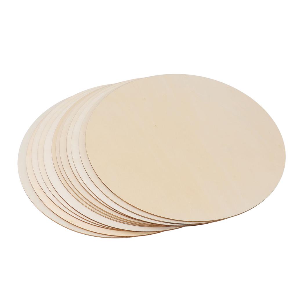 12 Pcs 12 Inch Wood Circles for Crafts DIY Wood Rounds Unfinished Wood Crafts Wooden Blank Slices fo