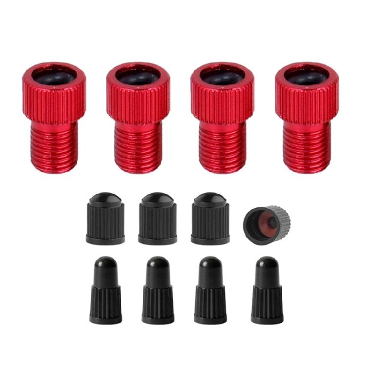 4Pcs Presta To Schrader Bike Valves Adaptor Tire Valves Converter with Caps