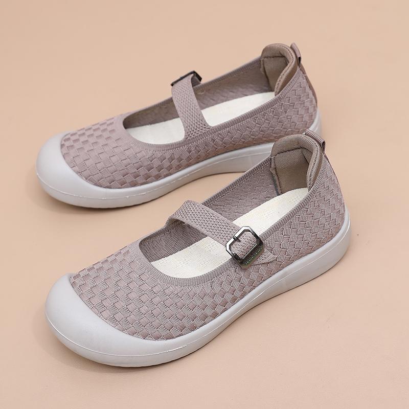 Women Mesh Sneakers Breathable Casual Shoes Wedge Platform Rocking Increasing Ladies Vulcanized Summer Elderly Shoes Large 42 So