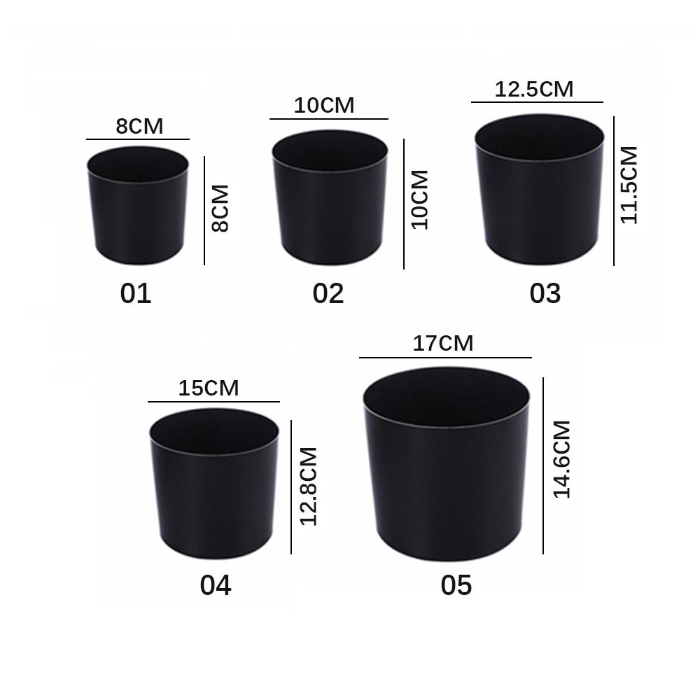 Kompakter schwarzer Pflanzenbehälter Sukkulentenbox Pflanztopf Blumentöpfe Pflanzgefäß